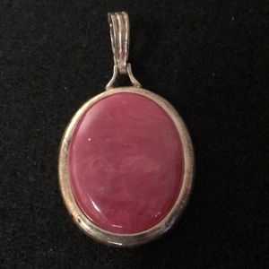 Genuine Pink Rhodochrosite Pendant Slide